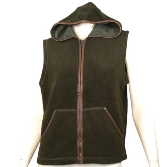 Lauren Ralph Lauren Women’s Vintage Zip Up Hooded Vest Size P/P - Picture 1 of 9
